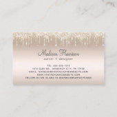 Kuchen Bäckerei Gold Glitzer Tropfen Visitenkarte (Rückseite)