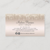 Kuchen Bäckerei Gold Glitzer Tropfen Visitenkarte (Rückseite)