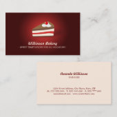 Kuchen-Bäckerei-Kirsche auf Visitenkarte (Vorne/Hinten)