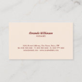 Kuchen-Bäckerei-Kirsche auf Visitenkarte (Rückseite)