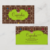 Kuchen-Bäckerei-moderne Punkt-Schokoladen-Limones Visitenkarte (Vorne/Hinten)