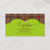 Kuchen-Bäckerei-moderne Punkt-Schokoladen-Limones Visitenkarte (Rückseite)