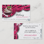 Kuchen-Bäckerei-mutige stilvolle Visitenkarte (Vorne/Hinten)