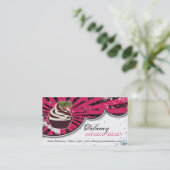 Kuchen-Bäckerei-mutige stilvolle Visitenkarte (Stehend Vorderseite)