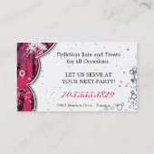 Kuchen-Bäckerei-mutige stilvolle Visitenkarte (Rückseite)