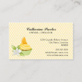 Kuchen-Bäckerei-Orangen-Scheibe Visitenkarte (Rückseite)