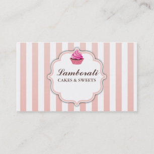 Kuchen-Bäckerei-Rosa-niedliches elegantes modernes Visitenkarte