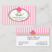 Kuchen-Bäckerei-Rosa Visitenkarte (Vorne/Hinten)
