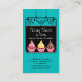 Kuchen-Bäckerei-Schaufenster-Zeichen Visitenkarte (Vorderseite)