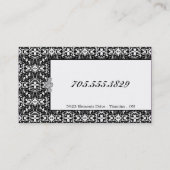 Kuchen-Bäckerei-Schwarz-weiße Visitenkarte (Rückseite)