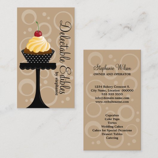 Kuchen-Bäckerei Visitenkarte (Vorne/Hinten)