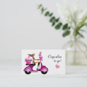 Kuchen-Bäckerei-Visitenkarte-RollerZebra Visitenkarte (Stehend Vorderseite)