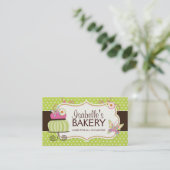 Kuchen-Bäckerei-Visitenkarte Visitenkarte (Stehend Vorderseite)