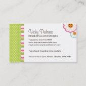 Kuchen-Bäckerei-Visitenkarte Visitenkarte (Rückseite)