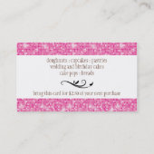 Kuchen-Bäckerei:Visitenkarte Visitenkarte (Rückseite)