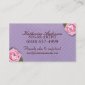 Kuchen-Bäckerei-Visitenkarten Visitenkarte (Rückseite)