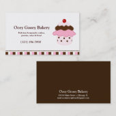Kuchen-Bäckerei-Visitenkarteschablone Visitenkarte (Vorne/Hinten)