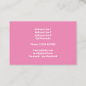 Kuchen Backkuchen Cup Kuchen Visitenkarte (Rückseite)