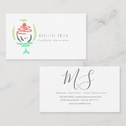Kuchen Backkuchen Decorator Kuchen Stand Visitenkarte (Vorne/Hinten)