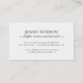 Kuchen-Ball-Visitenkarten Visitenkarte (Rückseite)