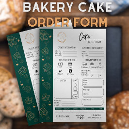 Kuchen Bestellung Form Bäckerei Kleines Unternehme Flyer