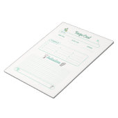 Küchen bewahrt Ihre wertvollen Rezepte Notizblock (angewinkelt)