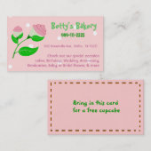 Kuchen-Blumen-Geschäfts-Karte u. Kupon Rabattkarte (Vorne/Hinten)