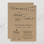 Kuchen, Brühe und ich machen Hochzeitseinladung Einladung (Vorne/Hinten)