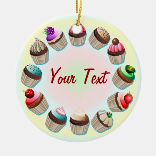 Kuchen-bunte Kreis-Verzierung Keramik Ornament (Vorne)