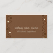 Kuchen-Café-Visitenkarte Visitenkarte (Rückseite)