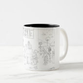 Küchen-Cartoon-Tasse - besonders angefertigt Zweifarbige Tasse (VorderseiteRechts)