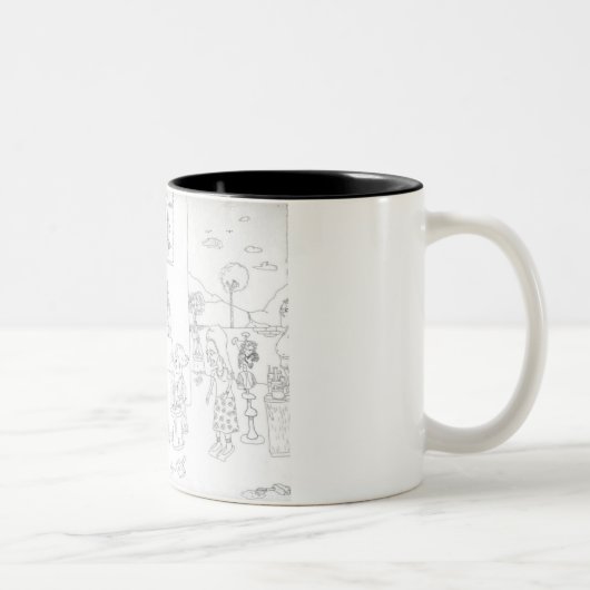 Küchen-Cartoon-Tasse - besonders angefertigt Zweifarbige Tasse (Rechts)
