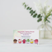 Kuchen-Catering-Geschäfts-Karte Visitenkarte (Stehend Vorderseite)