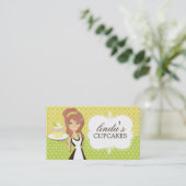 Kuchen-Dame Visitenkarten Visitenkarte (Stehend Vorderseite)