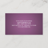 Kuchen-Dekoration klassifiziert Visitenkarte (Rückseite)