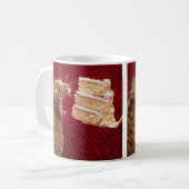 Kuchen, der Kitty-Kaffee-Tasse isst Kaffeetasse (Vorderseite Links)