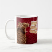 Kuchen, der Kitty-Kaffee-Tasse isst Kaffeetasse (Links)