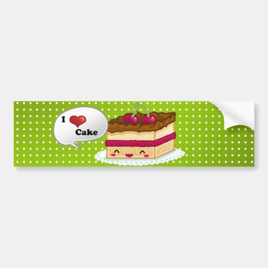 Kuchen der Liebe I Autoaufkleber (Vorne)