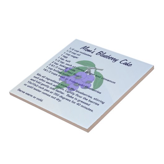 Kuchen der Mama Blaubeer Fliese (Seite)