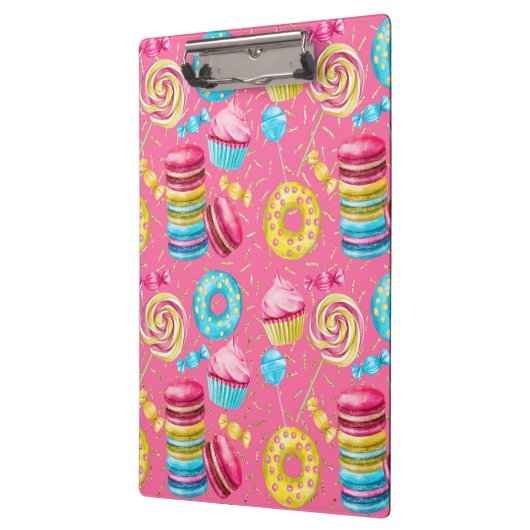 Kuchen, Donuts und Candy Clipboard Klemmbrett (Links)