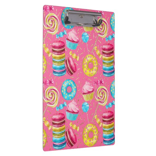 Kuchen, Donuts und Candy Clipboard Klemmbrett (Rechts)