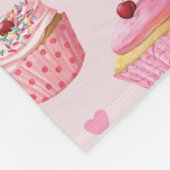 Kuchen-Druck-Rosa-Decke Fleecedecke (Ecke)