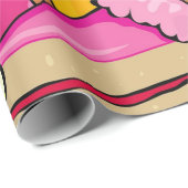 Kuchen Eiscreme Donuts und Schweiß aller Art auf Geschenkpapier (Rolleneckpunkt)