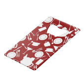 Küchen-Element-Muster Kreditkartenflaschenöffner (Rückseite Schrägansicht)