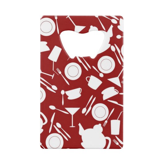 Küchen-Element-Muster Kreditkartenflaschenöffner (Rückseite)