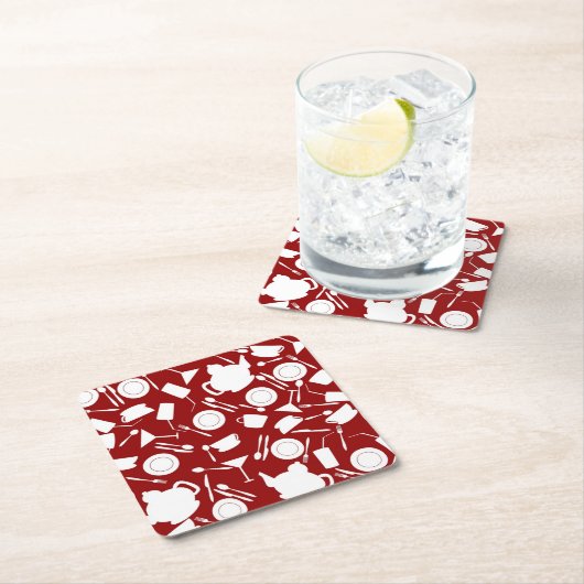 Küchen-Element-Muster Rechteckiger Pappuntersetzer (Vor Ort)