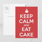 Kuchen essen postkarte (Vorne/Hinten)