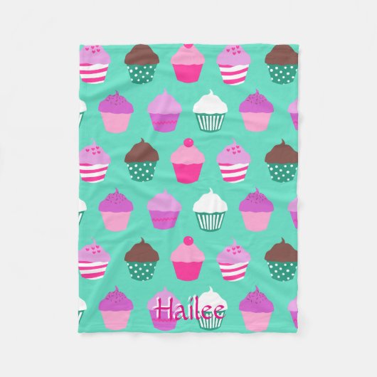 Kuchen-Fleece blacket Fleecedecke (Vorderseite)