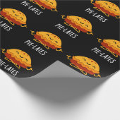 Kuchen Funny Food Pie Pun Dark BG Geschenkpapier (Ecke)