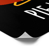 Kuchen Funny Food Pie Pun Dark BG Poster (Ecke)